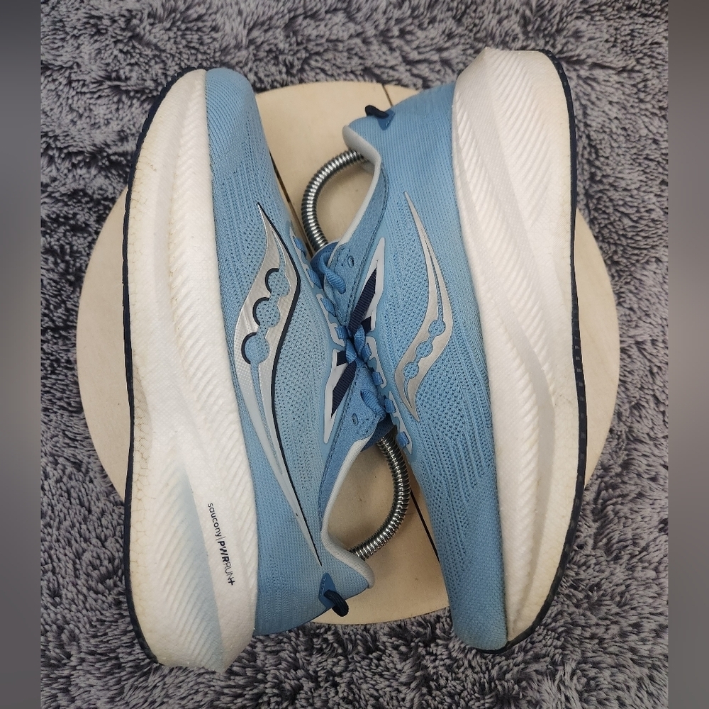 Saucony Triumph 21 Bluelight Mauve Running Shoes Women's Size 7.5 - Picture 5 of 9